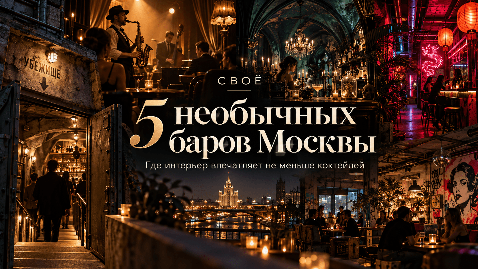 5 необычных баров Москвы, где интерьер впечатляет не меньше коктейлей